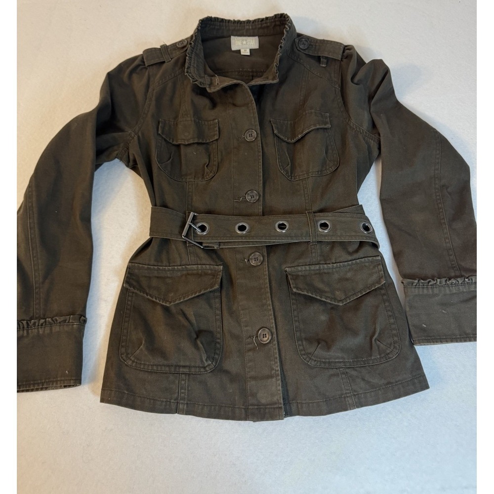 Converse one star olive jacket with belt /size medium